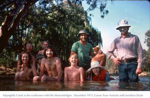 1975Dec-Johnathan Doyle, Founder, Canoe Tours Australia. Adjungbilly & Murumbidge River
