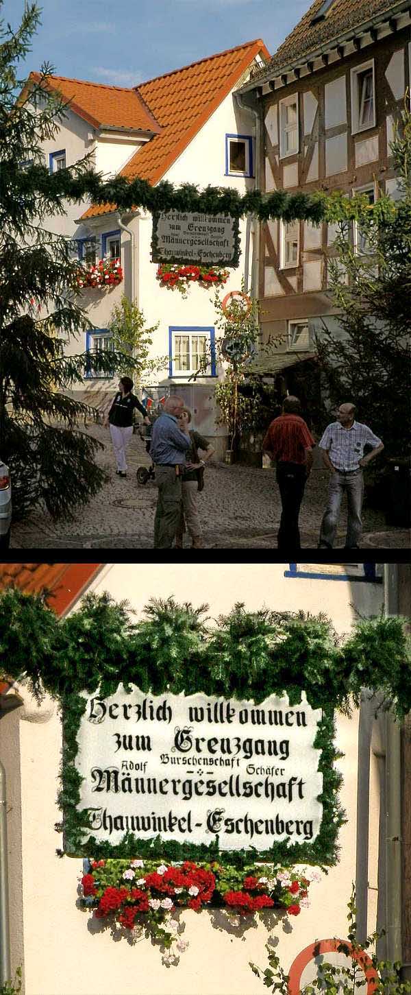 Thauwinkel & Eschenberg decorate their streets for Grenzgang Biedenkopf streets Thauwinkel+Eschenberg decorated for Grenzgang festival
