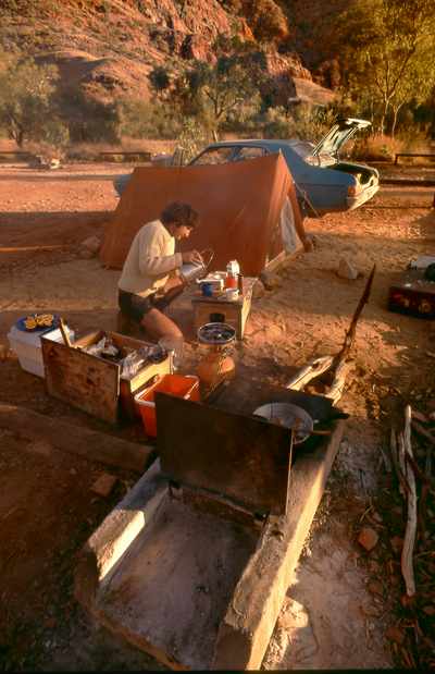 MacDonnell Ranges - Ormiston Gorge campsite 1976. Jerry Nelson