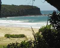 The cove at Pebbly Beach cottages, Muramarang National Park, NSW, Australia