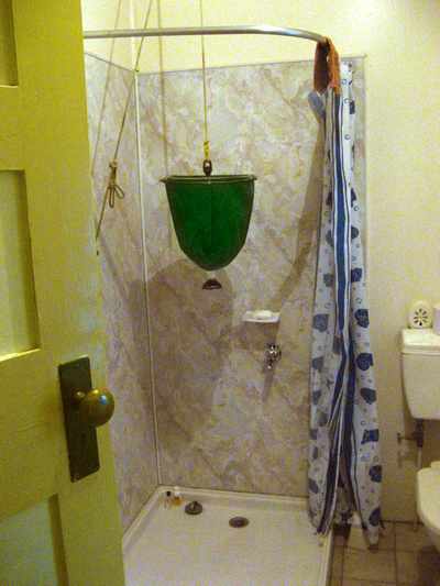 Australian bush shower (bucket & hoist)
